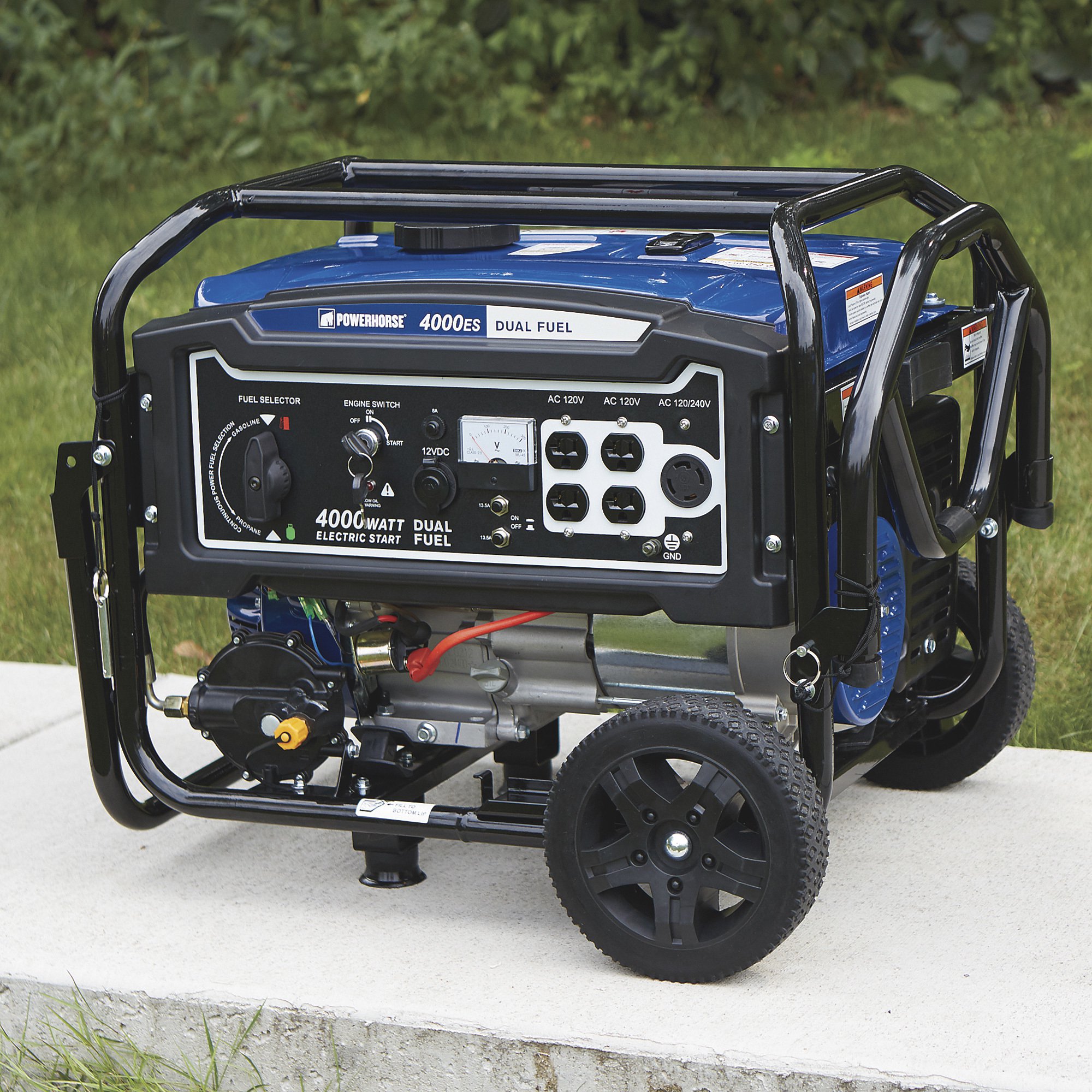 Powerhorse 750134 Dual Fuel Generator with Electric Start 4 000 Surge